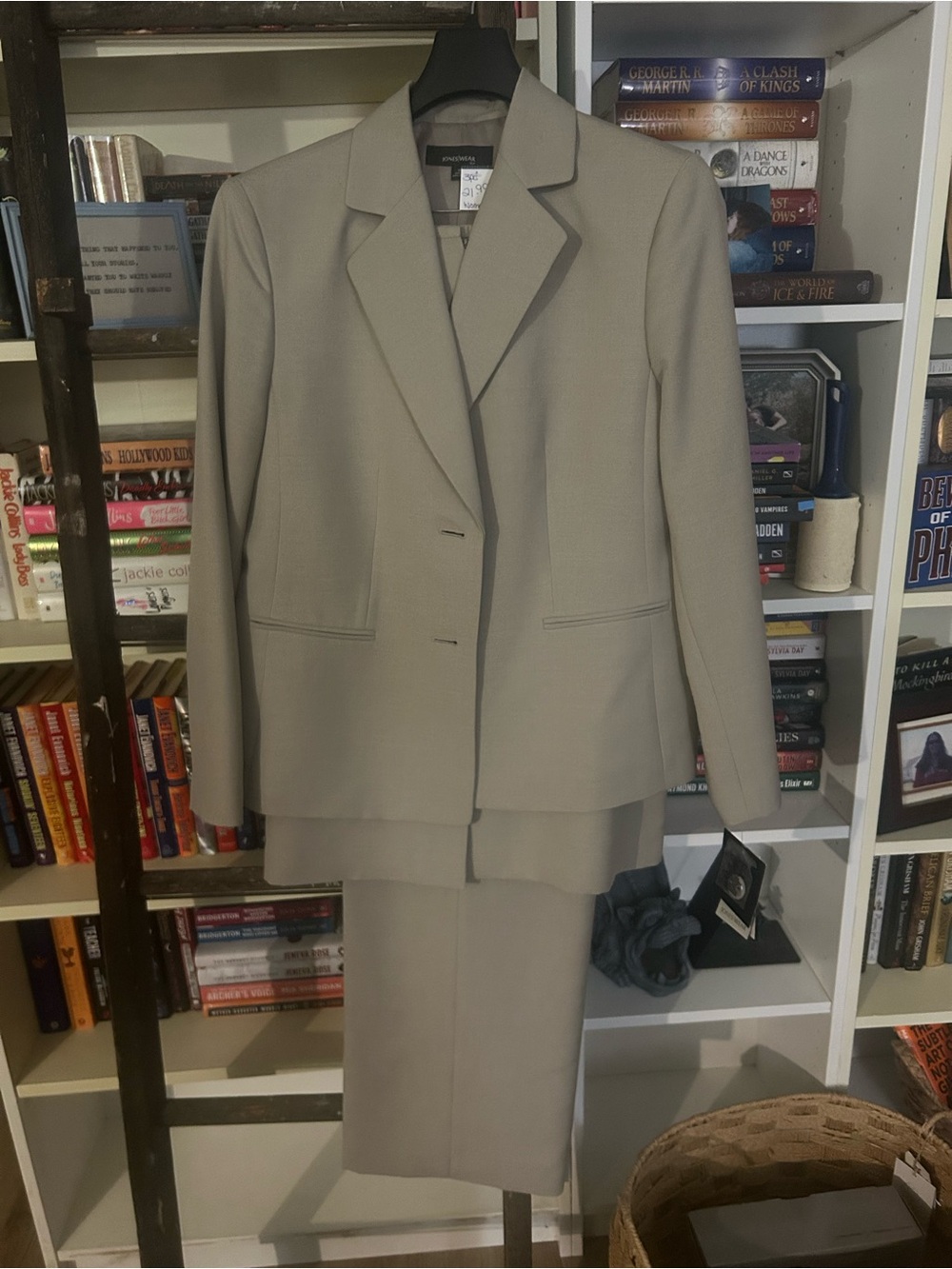 Jones New York Women's Taupe Three-Piece Skirt - Pants - Blazer Suit